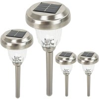 Suinga - 4 Stück Solarlampe Radiante led Warm/Kaltweiß mit Sensor – 600mAh, IP44, 10 Std. Beleuchtung – Garten, Terrasse von SUINGA
