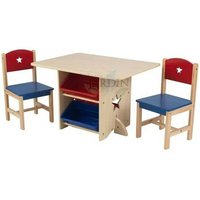 Suinga - Holzsterntisch und 2 Stühle von SUINGA
