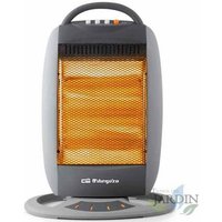 Oszillierender Halogenofen. Drei Leistungsstufen: 400 W-800 W-1200 w. Völlig geräuschlos. Sofortige Wärmeabgabe. Drei Halogenstä von SUINGA