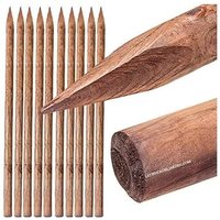 Suinga - 10 Stück Baumstützen 150 cm ø 10 cm Pflanzstäbe mit Spitze Pfosten für Zäune, Gärten und Pflanzen Holzpfosten von SUINGA