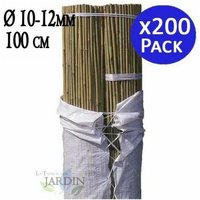 Suinga - 200 x Natürlicher Bambusstab 100 cm, 10-12 mm Durchmesser. Tutoren für Pflanzen, Natürliche ökologische Bambusstäbe, Bambusrohr von SUINGA