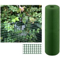 Quadratisches Kunststoffgitter für Terrassen, Balkone oder Zäune 2x2 cm, grün, 1 x 5 m von SUINGA