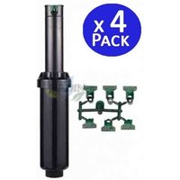 4 Stück Hunter SRM04 1/2'' Regner, Spritzgussregner, Reichweite 4,9 bis 14 m, einstellbarer Winkel von SUINGA