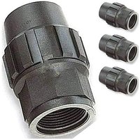 Suinga - 4 Stück PE-Rohr Kupplung 63mm x 2'' Weiblich für 63mm Rohr Aenor Zertifizierte Gewindeverbindung von SUINGA