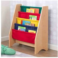 Bücherregal aus Stoff für Kinder 61x30x71 cm. Primär- und Naturfarben von SUINGA