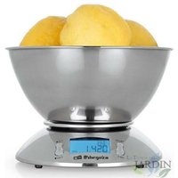 Suinga - Orbegozo elektronisches Küchengewicht. Schüssel und Gehäuse aus Edelstahl. LCD-Gerät. Kapazität max. 5kg. Skaliert: 1g. von SUINGA
