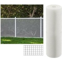 Suinga - Quadratisches Kunststoffgitter für Terrassen, Balkone oder Zäune 1 x 1 cm, weiß, 1 x 5 m von SUINGA