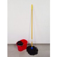 Suinga - Wischeimer 16 l Putzeimer Zweikammer Doppel Wasser Eimer mit Presse Auswringer. Inklusive Schleife Bodenwischer Mikrofasermopp u von SUINGA