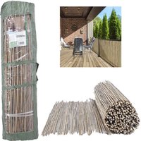 Suinga - bambusmatte Garten natur ganz 2 x 5 Meter. Sichtschutz 85%. Stangen aus natürlichem Bambus, die Festigkeit und Langlebigkeit bie von SUINGA
