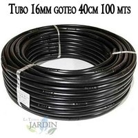 Suinga - Tropfschlauch 16 mm, 40 cm 100 m Perlschlauch Tropfrohr 16 mm Tropferabstand schwarz von SUINGA