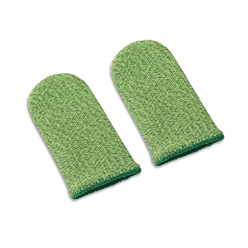 SUIOPPYUW 2 Stück schweißfeste, rutschfeste Fingerspitzen Handy Carbonfaser Ärmel, Nahtlose Gamecontroller Set, Mädchen, gestrickt, handgestrickt, Nr.01 von SUIOPPYUW