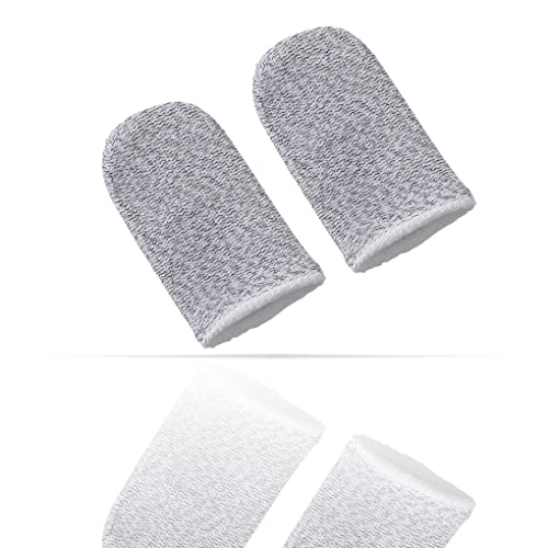 SUIOPPYUW 2 Stück schweißfeste, rutschfeste Fingerspitzen Handy Carbonfaser Ärmel, Nahtlose Gamecontroller Set, Mädchen, gestrickt, handgestrickt, Nr.04 von SUIOPPYUW