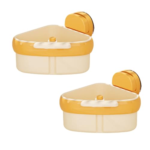 SUIOPPYUW 2 teiliges Ecksieb Set – multifunktionales dreieckiges Müll ABS Hängeregal mit automatischer Saugfunktion, orange SUIOPPYUW 2 teiliges Ecksieb Set – multifunktionales dreieckiges Müll ABS Hängeregal mit automatischer Saugfunktion, orange von SUIOPPYUW