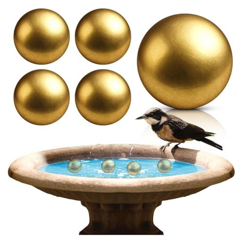 SUIOPPYUW 5 Stück Vogelbad aus Messing, maximale Oberflächenkontaktkugel, Reinigung Cu 2 2X verstärkt, rein für Vögel (Messing 20 mm) von SUIOPPYUW
