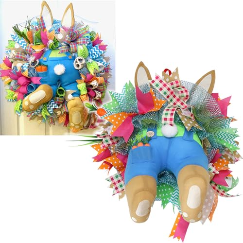 SUIOPPYUW Frühlingsgirlande, Bunte Osterkränze für die Dekoration der Haustür. Frühlingskränze für die Osterhasendekoration der Haustür, C von SUIOPPYUW