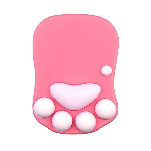 SUIOPPYUW Gaming Mauspad, Handgelenkschutz, rutschfeste Basis, sicheres Mauspad mit Handgelenkstütze, Kunstharzmatte mit Rutschfester Basis, DS 008 Rosenrot von SUIOPPYUW