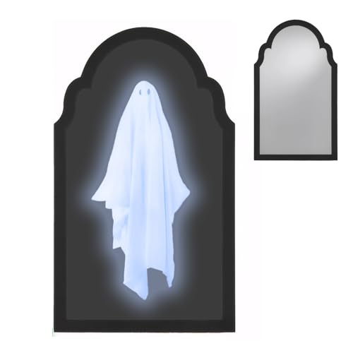 SUIOPPYUW Halloween Spiegel Halloween Dekorationen Berühren Sie Zu Mit Spiegel Be S Charme Be, Welle weißes Licht, 50 * 30 * 2.2 cm von SUIOPPYUW