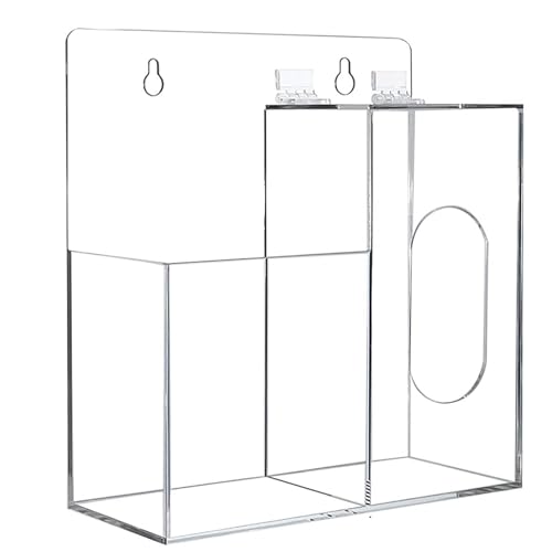 SUIOPPYUW Handdesinfektionsmittel Gel Halter Ständer Wandhalterung für Acryl Maske Aufbewahrungsbox Hygiene Station mit 2 Fächern transparent SUIOPPYUW Handdesinfektionsmittel Gel Halter Ständer Wandhalterung für Acryl Maske Aufbewahrungsbox Hygiene Station mit 2 Fächern transparent von SUIOPPYUW