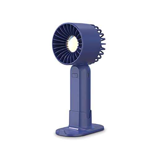 SUIOPPYUW Handventilator Persönlich 3 Geschwindigkeiten Einstellbare Kühlung Tragbares Arbeitszimmer Home Office Bürstenloser Kunststoff Geschenk Innenkühler, Blau von SUIOPPYUW