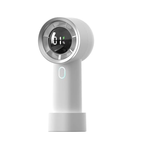 SUIOPPYUW Handventilator für die Desktop Platzierung mit stabiler multifunktionaler Basis, ABS Halbleiterkühlung, USB, tragbar für den Außenbereich, 130 weiß von SUIOPPYUW