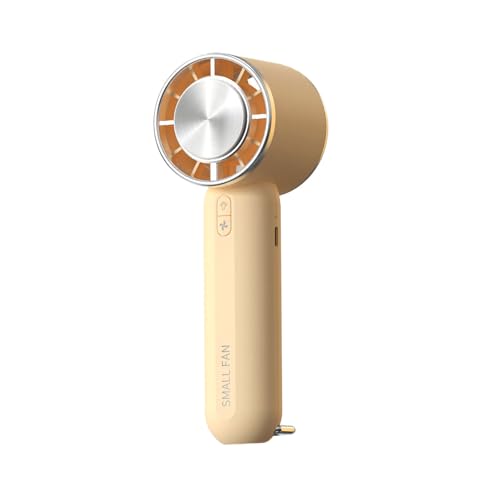 SUIOPPYUW Handventilator für die Desktop Platzierung mit stabiler multifunktionaler Basis, ABS Halbleiterkühlung, USB, tragbar für den Außenbereich, 138 Gelb von SUIOPPYUW