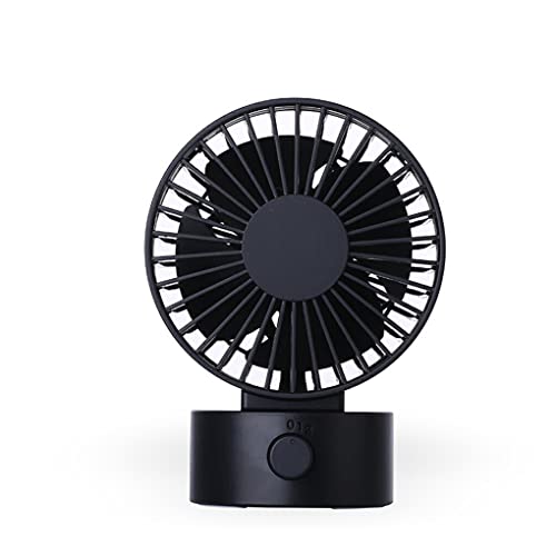 SUIOPPYUW Kleiner USB Einstellbare Wohnzimmer Taschenventilatoren Tragbarer Sommer Outdoor Sport Camping Picknick Kunststoffkühlung, Schwarz von SUIOPPYUW