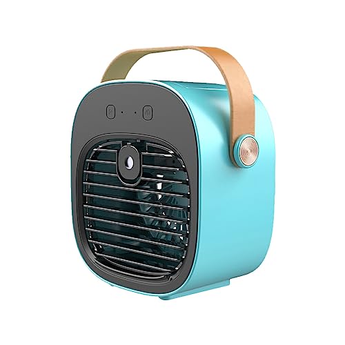 SUIOPPYUW Mini Klimaanlage, wiederaufladbarer, einstellbarer Kühler, tragbarer persönlicher, Sommer, Indoor Outdoor Fischen, Kühlung, Blau von SUIOPPYUW