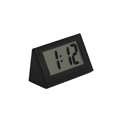 SUIOPPYUW Mini Uhr LED Bildschirm 24H Digital Elektronische Uhren Kunststoff Küche Datum Student Wohnzimmer Dreieckiger Bürokalender, Schwarz von SUIOPPYUW