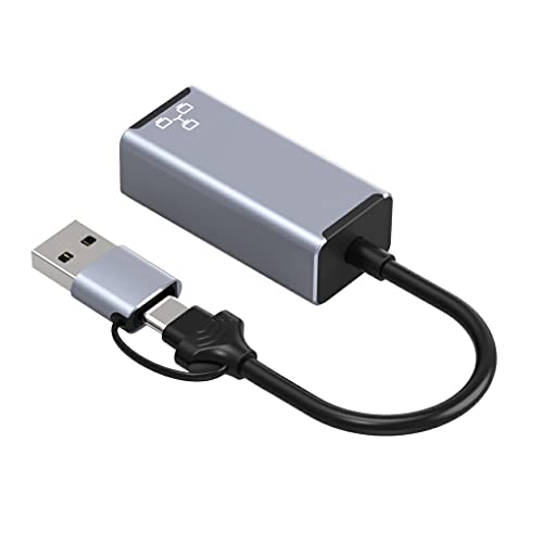 SUIOPPYUW Netzwerkadapter Home Office Professionelles PC Zubehör Kleiner 100/1000 MB Ethernet LAN Konverter mit Zwei Köpfen von SUIOPPYUW