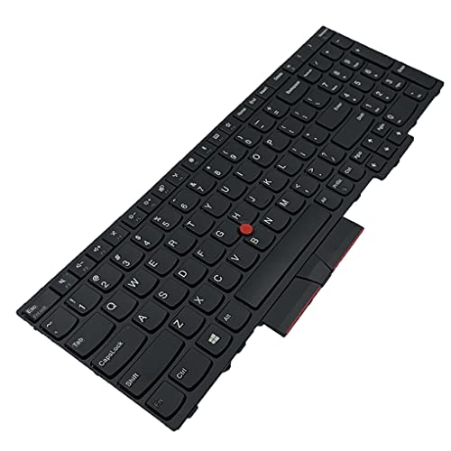 SUIOPPYUW Offizielle Laptop Tastatur Eingabetasten, Plug and Play, schwarzer Rahmen, Ersatz für Lenovo Thinkpad E580 US von SUIOPPYUW