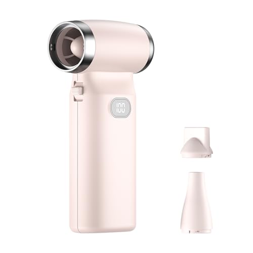 SUIOPPYUW Outdoor mit hoher Windgeschwindigkeit und integriertem 6000 mAh Akku zum Blasen. Tragbarer Forturbo aus ABS mit bequemem Griff, Rosa von SUIOPPYUW