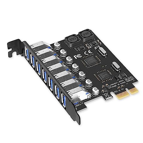 SUIOPPYUW PCI E 1 zu USB 3.0 Controller Erweiterungserweiterungskarte 7 Ports Power Connector Adapter Component Electric Equipment, Typ 1 von SUIOPPYUW