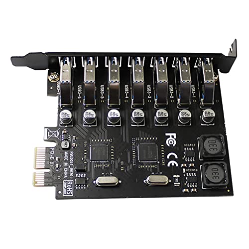 SUIOPPYUW PCI E 1 zu USB 3.0 Controller Erweiterungserweiterungskarte 7 Ports Power Connector Adapter Component Electric Equipment, Typ 2 von SUIOPPYUW