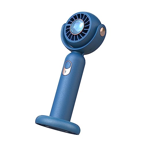 SUIOPPYUW Tragbarer Handventilator Wiederaufladbarer Wind Sommer Luftkühlungs Reise Tragehals Outdoor Plastik Walking Desktop Kühler, Blau von SUIOPPYUW