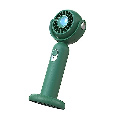 SUIOPPYUW Tragbarer Handventilator Wiederaufladbarer Wind Sommer Luftkühlungs Reise Tragehals Outdoor Plastik Walking Desktop Kühler, Grün von SUIOPPYUW