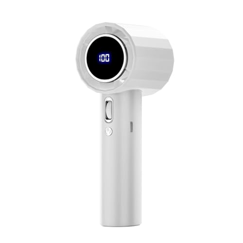 SUIOPPYUW Tragbarer Handventilator mit 100 Windgeschwindigkeit, Mini Blattloser, blattloser Mini 100 Gang Digitalanzeige, heftiger kleiner ABS, Weiß SUIOPPYUW Tragbarer Handventilator mit 100 Windgeschwindigkeit, Mini Blattloser, blattloser Mini 100 Gang Digitalanzeige, heftiger kleiner ABS, Weiß von SUIOPPYUW