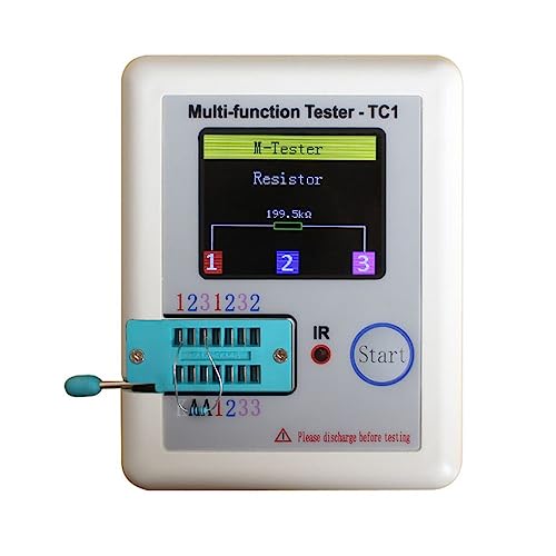 SUIOPPYUW Transistor Tester Digital Triode Kapazität MOSFET Meter JFET Tragbarer multifunktionaler Elektriker Widerstandsdetektor von SUIOPPYUW