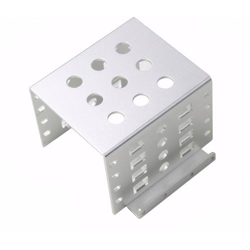 SUIOPPYUW Verbessertes High Desktop Rack System Jetzt Festplattengehäusehalterung Innovation Festplattenhalterung Desktop HDD Rack , Silber von SUIOPPYUW
