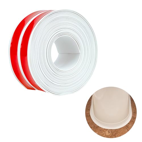 SUIXI 5 Meter Weichsockelleiste Selbstklebend Abschlussleiste, 18x18mm, PVC Flexible Knickleiste, für Küche und Badezimmer Fugendichtungsband, weiß SUIXI 5 Meter Weichsockelleiste Selbstklebend Abschlussleiste, 18x18mm, PVC Flexible Knickleiste, für Küche und Badezimmer Fugendichtungsband, weiß von SUIXI