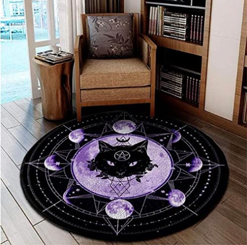 Geheimnisvoller Ouija-Teppich, Dämonen-Array-Teppich, Gotische Hexerei-Gebets-Fußmatten 80cm von SUJIN