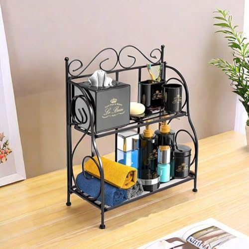 SUJOSAJU Klappbares zweistufiges Metallregal Gewürzhalter Bücherregal Haushaltsorganisator für Arbeitsplatte SUJOSAJU Klappbares zweistufiges Metallregal Gewürzhalter Bücherregal Haushaltsorganisator für Arbeitsplatte von SUJOSAJU