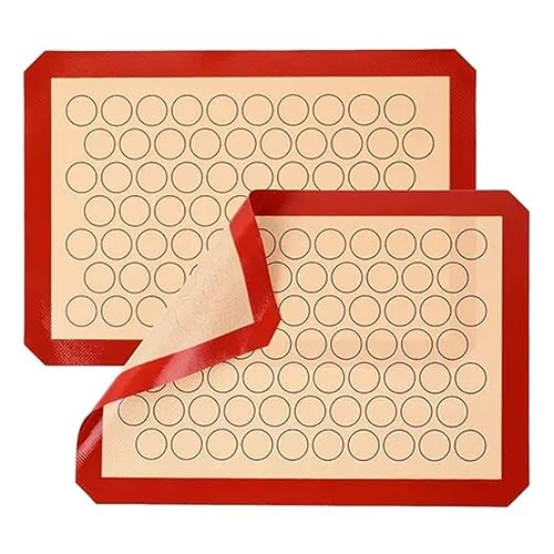 SUJOSAJU Silikon-Backmatte - 2er-Set Silikon-Backblech Antihaft-Silikon-Backofenauskleidung für Pizza, Kekse, Kuchen, Brot SUJOSAJU Silikon-Backmatte - 2er-Set Silikon-Backblech Antihaft-Silikon-Backofenauskleidung für Pizza, Kekse, Kuchen, Brot von SUJOSAJU