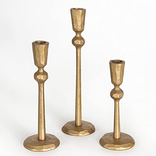 Kerzenhalter aus Eisen, Antik-Optik, 3 Stück, dekorativer Kerzenständer, Kerzenhalter für Hochzeit, Abendessen, Party von SUJUN