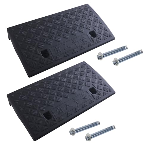 SUKITMISO 2 Stück Bordsteinrampen 50 x 27 x 7 cm Bordsteinrampe Aus Robustem Kunststoff Rollstuhlrampe Tragbar Rampe Türschwellenrampe Autorampe, für Auffahrt, Gehweg, Motorrad, Roller, Autos SUKITMISO 2 Stück Bordsteinrampen 50 x 27 x 7 cm Bordsteinrampe Aus Robustem Kunststoff Rollstuhlrampe Tragbar Rampe Türschwellenrampe Autorampe, für Auffahrt, Gehweg, Motorrad, Roller, Autos von SUKITMISO