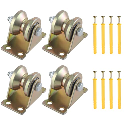 SUKITMISO 4 Stück Umlenkrollen 25 mm für Seile, V-Nut-Rollenrad Stahl Lenkrollen Tragkraft 150kg, Umlenkrolle Stahlseil, Seilrollen, Seilrolle Mit Kugellager, für Wäscheleine Rolltore SUKITMISO 4 Stück Umlenkrollen 25 mm für Seile, V-Nut-Rollenrad Stahl Lenkrollen Tragkraft 150kg, Umlenkrolle Stahlseil, Seilrollen, Seilrolle Mit Kugellager, für Wäscheleine Rolltore von SUKITMISO