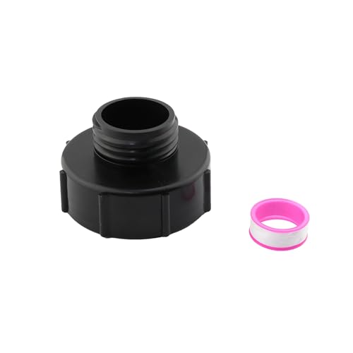 SUKITMISO IBC Adapter S100x8 auf S60x6, IBC Tank Zubehör Grobgewinde IBC Tank Adapter S100x8 (100mm) Innengewinde zu S60x6 (60mm) Aussengewinde, für IBC Tank Regentonnen Wassertank von SUKITMISO