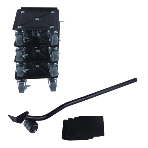 SUKITMISO Möbel Transportroller Set mit Lastenheber für Umzug, 360 Grad drehbar RadsMöbelrollen Schwerlast mit möbelroller transportroller für Sofas, Schränke und Kühlschränke Zu Bewegen von SUKITMISO