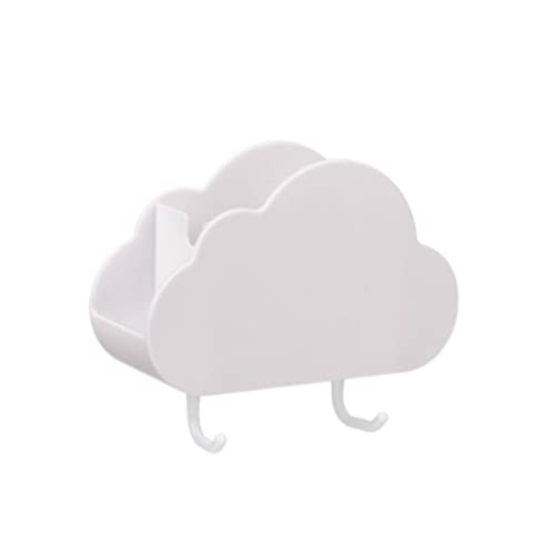 SUKORI Aufbewahrungsregal KücheMultifunktions -CloudsSelbstklebendeKosmetikSundriesHalterStorage Rack-Speicher-OrganisatorBadezimmer Regal (Color : White) von SUKORI