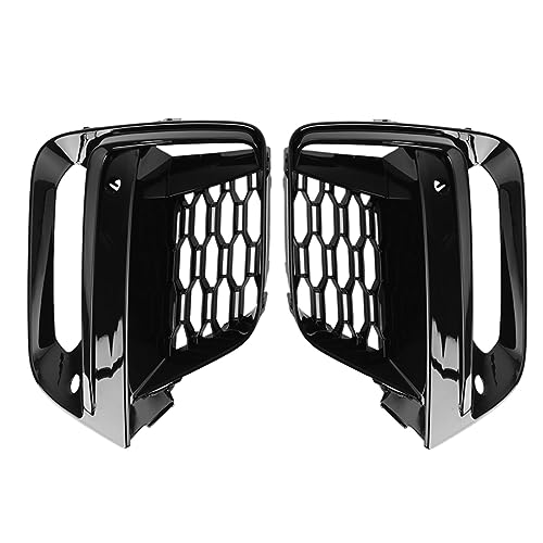 SUKORI Nebelscheinwerfer-Kühlergrill-Abdeckung für BMW X3 G01 X4 G02 2018 2019 2020 2021,Auto Vorne Nebel Licht Lampe Abdeckung Grill Stoßstange Grille Ersatz,A-Black von SUKORI