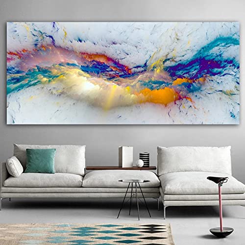 SUKPDJO Nordic Abstrakte Leinwand Bilder Gold Wohnzimmer Modern Sonnenaufgang Gold Bilder Wandbilder Abstrakt Marmor Bilder Luxus No Frame (50x100 cm No Frame,B) von SUKPDJO